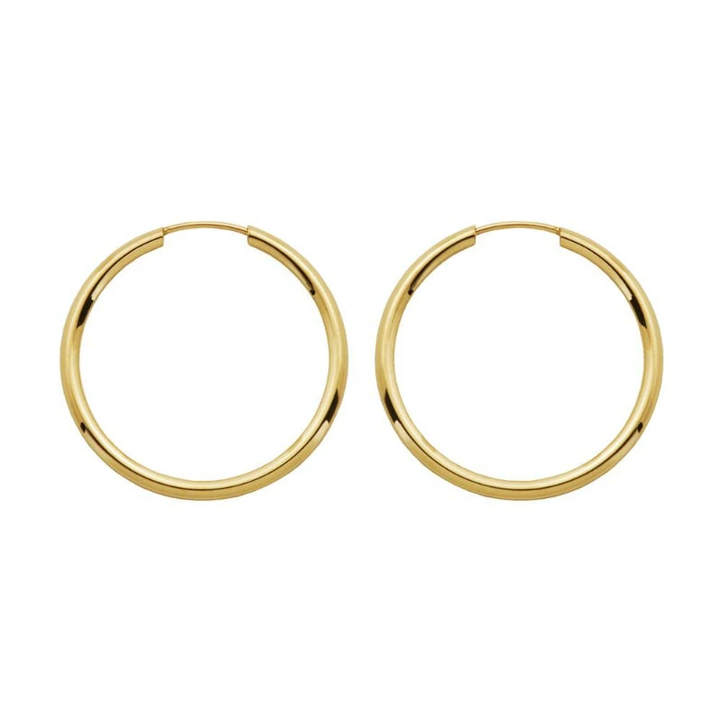Charles Garnier Charles Garnier 14K Gold Hoop Earrings Round 25mm