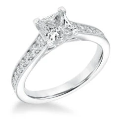 Frederick Goldman Goldman 14k White Gold 0.38ct Diamond Semi Mount Engagement Ring