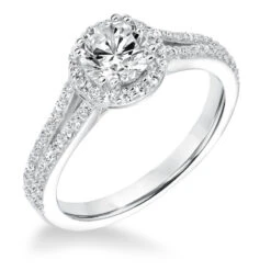 Frederick Goldman Goldman 14k White Gold 0.36ct Diamond Semi Mount Engagement Ring