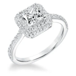 Frederick Goldman Goldman 14k White Gold 0.53ct Diamond Semi Mount Engagement Ring