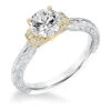 Frederick Goldman Goldman 14k Two Tone Gold 0.08ct Diamond Semi Mount Engagement Ring
