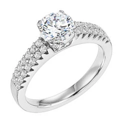 Frederick Goldman Goldman 14k White Gold 0.42ct Diamond Semi-Mount Engagement Ring