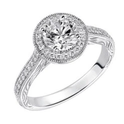Frederick Goldman Goldman 14k White Gold 0.23ct Diamond Semi-Mount Engagement Ring