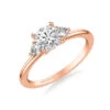 ArtCarved Bridal Artcarved Bridal Mounted With CZ Center Classic Engagement Ring 18K Rose Gold