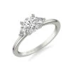 ArtCarved Bridal Artcarved Bridal Mounted With CZ Center Classic Engagement Ring 18K White Gold