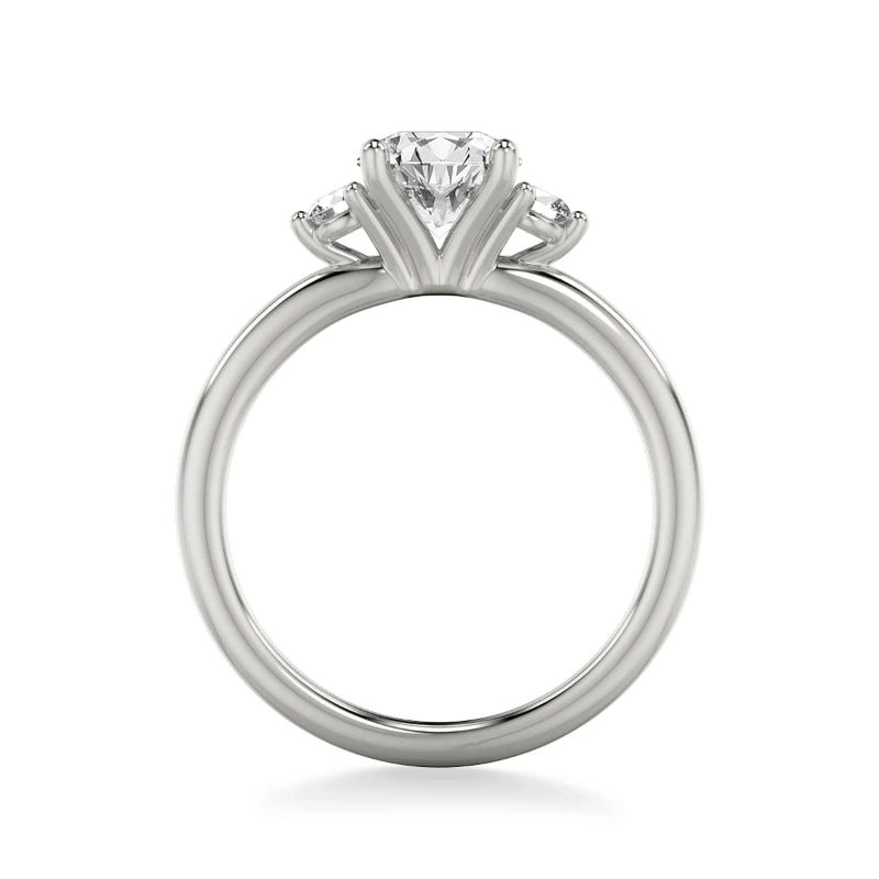 ArtCarved Bridal Artcarved Bridal Mounted With CZ Center Classic Engagement Ring 18K White Gold - Image 3