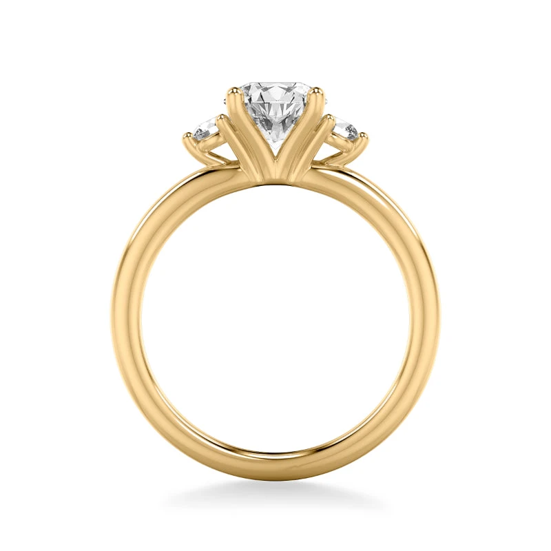 ArtCarved Bridal Artcarved Bridal Mounted With CZ Center Classic Engagement Ring 18K Yellow Gold - Image 3