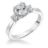 ArtCarved Bridal Artcarved Bridal Semi-Mounted With Side Stones Classic 3-Stone Engagement Ring Amanda 14K White Gold