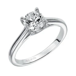 ArtCarved Bridal Artcarved Bridal Unmounted No Stones Classic Solitaire Engagement Ring Abby 14K White Gold