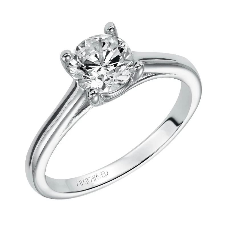ArtCarved Bridal Artcarved Bridal Unmounted No Stones Classic Solitaire Engagement Ring Abby 14K White Gold