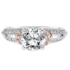 ArtCarved Bridal Artcarved Bridal Semi-Mounted With Side Stones Contemporary Engagement Ring Tahlia 14K White Gold Primary & 14K Rose Gold