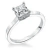 ArtCarved Bridal Artcarved Bridal Mounted With CZ Center Classic Engagement Ring Taryn 14K White Gold