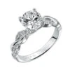 ArtCarved Bridal Artcarved Bridal Mounted With CZ Center Contemporary One Love Engagement Ring Gabriella 14K White Gold