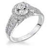 ArtCarved Bridal Artcarved Bridal Semi-Mounted With Side Stones Classic Engagement Ring Krista 14K White Gold
