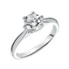 ArtCarved Bridal Artcarved Bridal Mounted With CZ Center Classic Solitaire Engagement Ring Abigail 14K White Gold