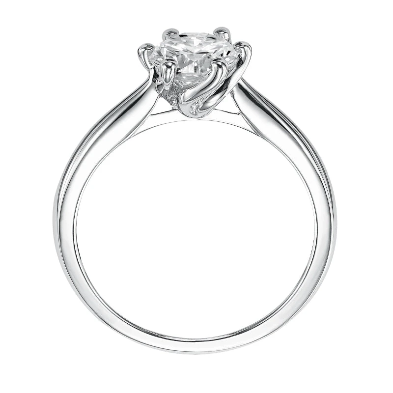 ArtCarved Bridal Artcarved Bridal Unmounted No Stones Classic Solitaire Engagement Ring Abigail 14K White Gold - Image 3