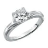 ArtCarved Bridal Artcarved Bridal Unmounted No Stones Classic Solitaire Engagement Ring Monica 14K White Gold