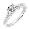 ArtCarved Bridal Artcarved Bridal Mounted With CZ Center Classic Solitaire Engagement Ring Lana 14K White Gold