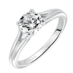 ArtCarved Bridal Artcarved Bridal Unmounted No Stones Classic Solitaire Engagement Ring Lana 14K White Gold