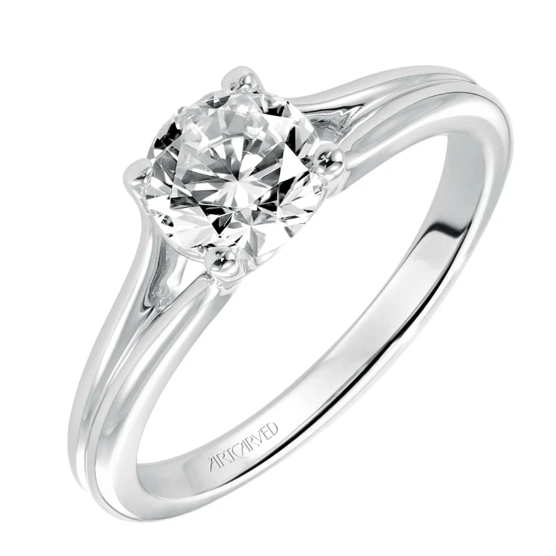 ArtCarved Bridal Artcarved Bridal Unmounted No Stones Classic Solitaire Engagement Ring Lana 14K White Gold