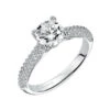 ArtCarved Bridal Artcarved Bridal Mounted With CZ Center Classic Engagement Ring Colleen 14K White Gold