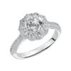ArtCarved Bridal Artcarved Bridal Mounted With CZ Center Contemporary Halo Engagement Ring Tabitha 14K White Gold