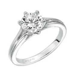 ArtCarved Bridal Artcarved Bridal Unmounted No Stones Classic Solitaire Engagement Ring Sylvia 14K White Gold