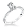 ArtCarved Bridal Artcarved Bridal Mounted With CZ Center Classic Engagement Ring Sybil 14K White Gold
