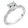 ArtCarved Bridal Artcarved Bridal Mounted With CZ Center Contemporary Twist Engagement Ring Madeleine 14K White Gold