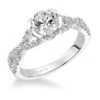 ArtCarved Bridal Artcarved Bridal Mounted With CZ Center Contemporary Engagement Ring Adeena 14K White Gold