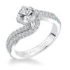 ArtCarved Bridal Artcarved Bridal Mounted With CZ Center Contemporary Diamond Engagement Ring Orla 14K White Gold