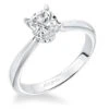 ArtCarved Bridal Artcarved Bridal Semi-Mounted With Side Stones Classic Solitaire Engagement Ring Paige 14K White Gold