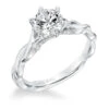 ArtCarved Bridal Artcarved Bridal Mounted With CZ Center Contemporary Twist Solitaire Engagement Ring Tala 14K White Gold