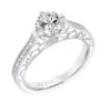 ArtCarved Bridal Artcarved Bridal Mounted With CZ Center Vintage Heritage Engagement Ring Juliana 14K White Gold