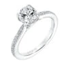 ArtCarved Bridal Artcarved Bridal Semi-Mounted With Side Stones Classic Diamond Engagement Ring Zelda 14K White Gold