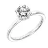 ArtCarved Bridal Artcarved Bridal Mounted With CZ Center Classic Solitaire Engagement Ring Erin 14K White Gold