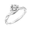 ArtCarved Bridal Artcarved Bridal Mounted With CZ Center Contemporary Twist Solitaire Engagement Ring Kassidy 14K White Gold