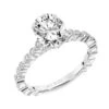 ArtCarved Bridal Artcarved Bridal Mounted With CZ Center Vintage Vintage Engagement Ring Louisa 14K White Gold
