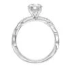 ArtCarved Bridal Artcarved Bridal Semi-Mounted With Side Stones Contemporary Twist Engagement Ring Cassidy 18K White Gold