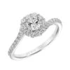 ArtCarved Bridal Artcarved Bridal Mounted Mined Live Center Contemporary One Love Engagement Ring Sierra 14K White Gold