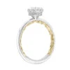 ArtCarved Bridal Artcarved Bridal Semi-Mounted With Side Stones Classic Lyric Engagement Ring Aileen 14K White Gold Primary & 14K Yellow Gold
