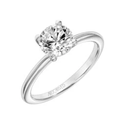 ArtCarved Bridal Artcarved Bridal Mounted With CZ Center Classic Solitaire Engagement Ring Missy 14K White Gold