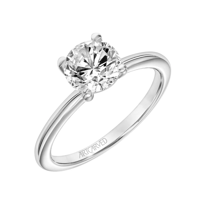 ArtCarved Bridal Artcarved Bridal Unmounted No Stones Classic Solitaire Engagement Ring Missy 14K White Gold