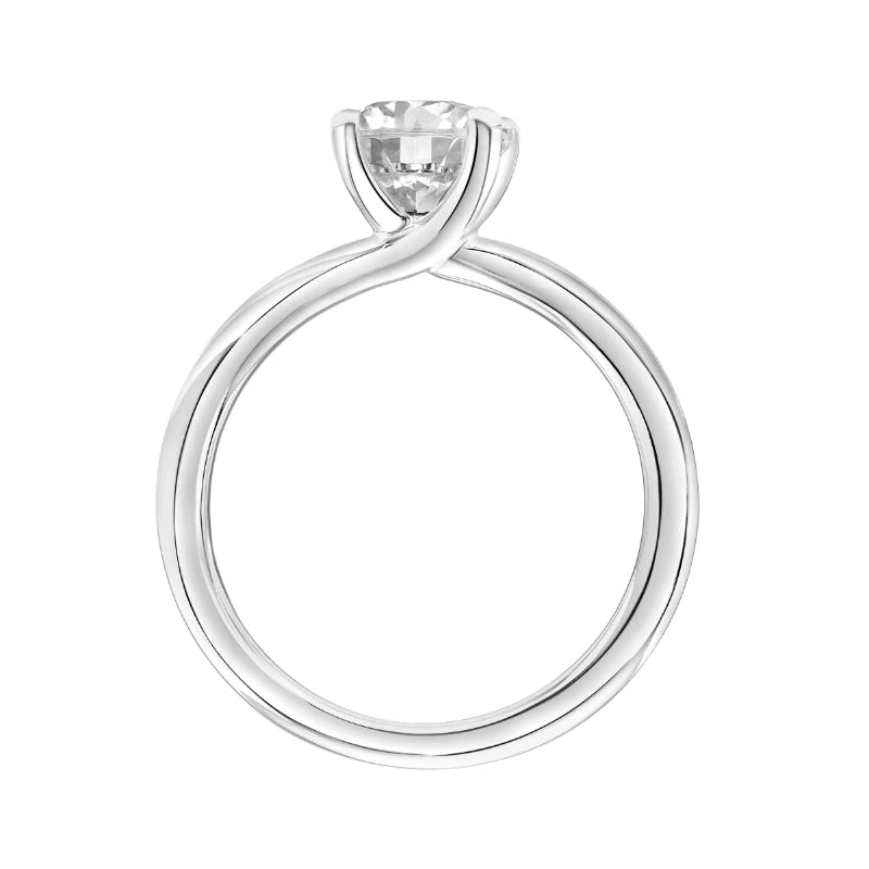 ArtCarved Bridal Artcarved Bridal Unmounted No Stones Classic Solitaire Engagement Ring Missy 18K White Gold - Image 3
