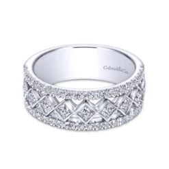 Gabriel & Co. Fashion Gabriel & Co. 14k White Gold Contemporary Diamond Ring