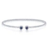 Gabriel & Co. Fashion Gabriel & Co. 14k White Gold Bujukan Gemstone & Diamond Bangle Bracelet