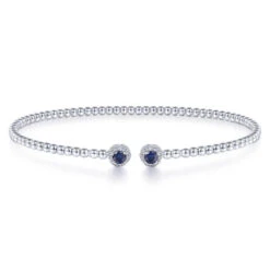 Gabriel & Co. Fashion Gabriel & Co. 14k White Gold Bujukan Gemstone & Diamond Bangle Bracelet