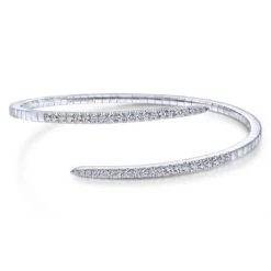 Gabriel & Co. Fashion Gabriel & Co. 14k White Gold Demure Diamond Bangle Bracelet