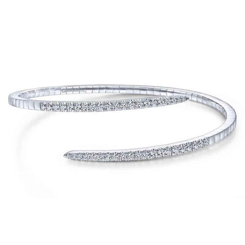Gabriel & Co. Fashion Gabriel & Co. 14k White Gold Demure Diamond Bangle Bracelet