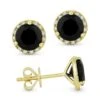 Madison L Madison L 14k Yellow Gold Onyx Earring